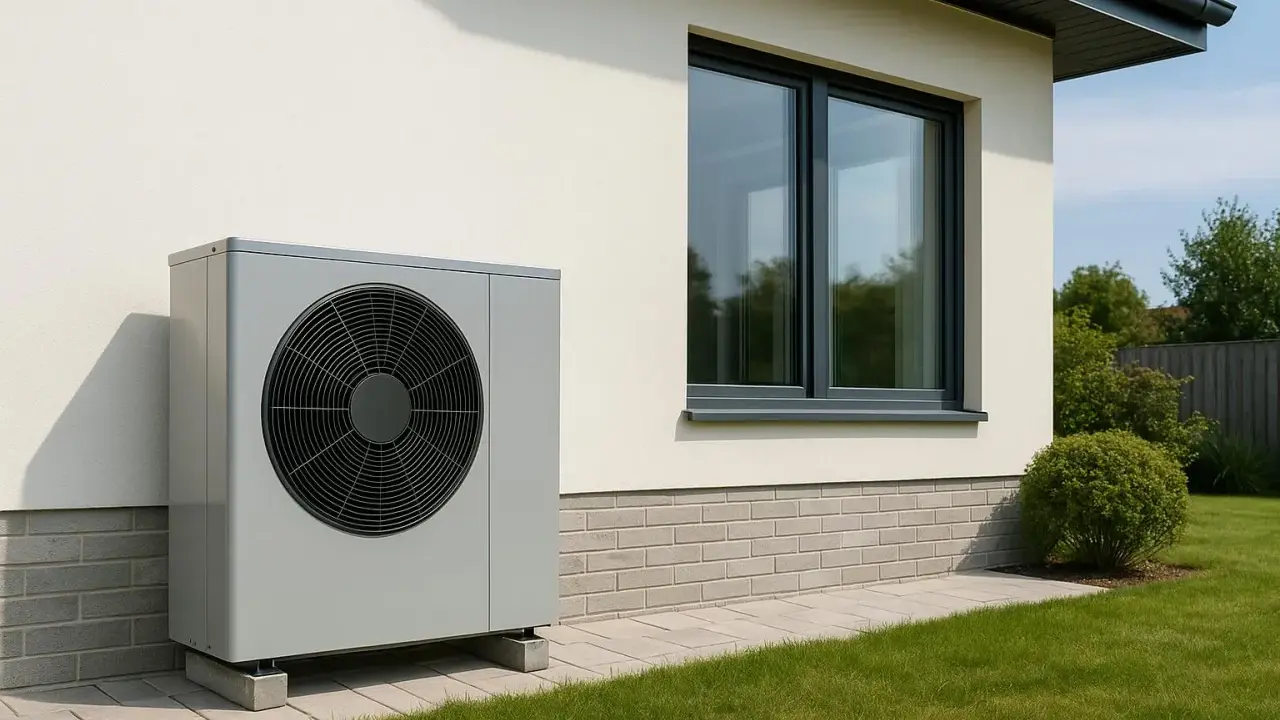 Unité extérieure d'une pompe à chaleur air/eau pour le refroidissement. Avis sur son efficacité et son installation.