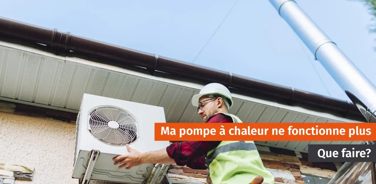 Un technicien installe une unité extérieure. Ma pompe à chaleur tourne mais ne chauffe pas. Que faire ?