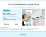 Devis estimatif pour un système de chauffage air-air gainable : 4 pièces équipées dès 6 561 €, avec des économies totales de 36 665 €.