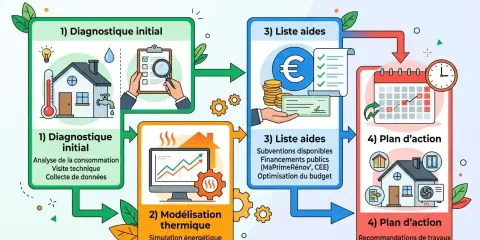 Les étapes de l'audit énergétique obligatoire copropriété : diagnostic, modélisation, aides financières et plan d'action pour optimiser votre budget.
