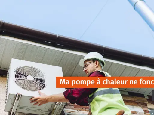 Un technicien installe une unité extérieure. Ma pompe à chaleur tourne mais ne chauffe pas. Que faire ?