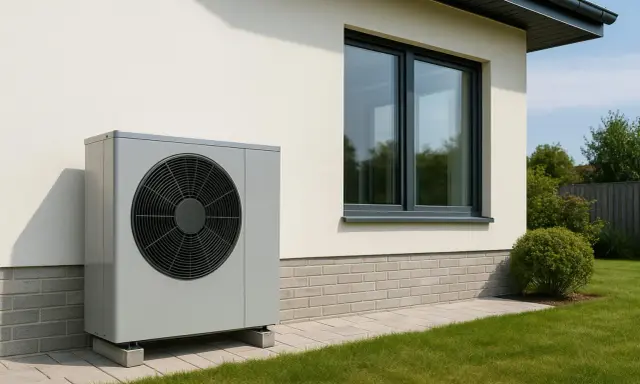 Unité extérieure d'une pompe à chaleur air/eau pour le refroidissement. Avis sur son efficacité et son installation.